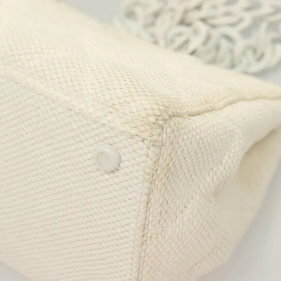 CHANEL Matelasse Chain Shoulder Bag Straw White CC - Picture 7 of 16